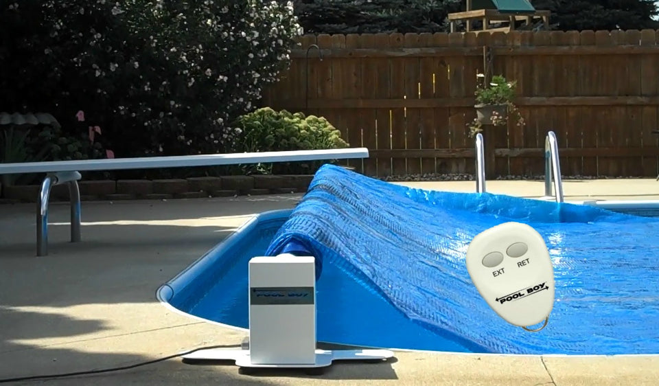 20' Swimming Pool Ground Cover Reel with Adjustable Tube